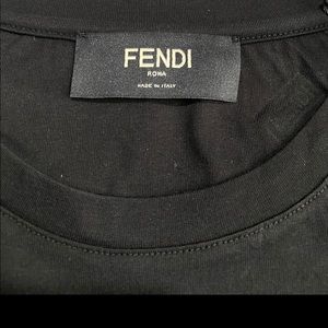 Fendi FF Print Black T shirt